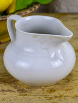 19th Century French stoneware jug - white