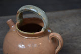 Water jug, ceramic ocher glaze, 19th-century, Uzès