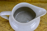 19th Century French stoneware jug - white