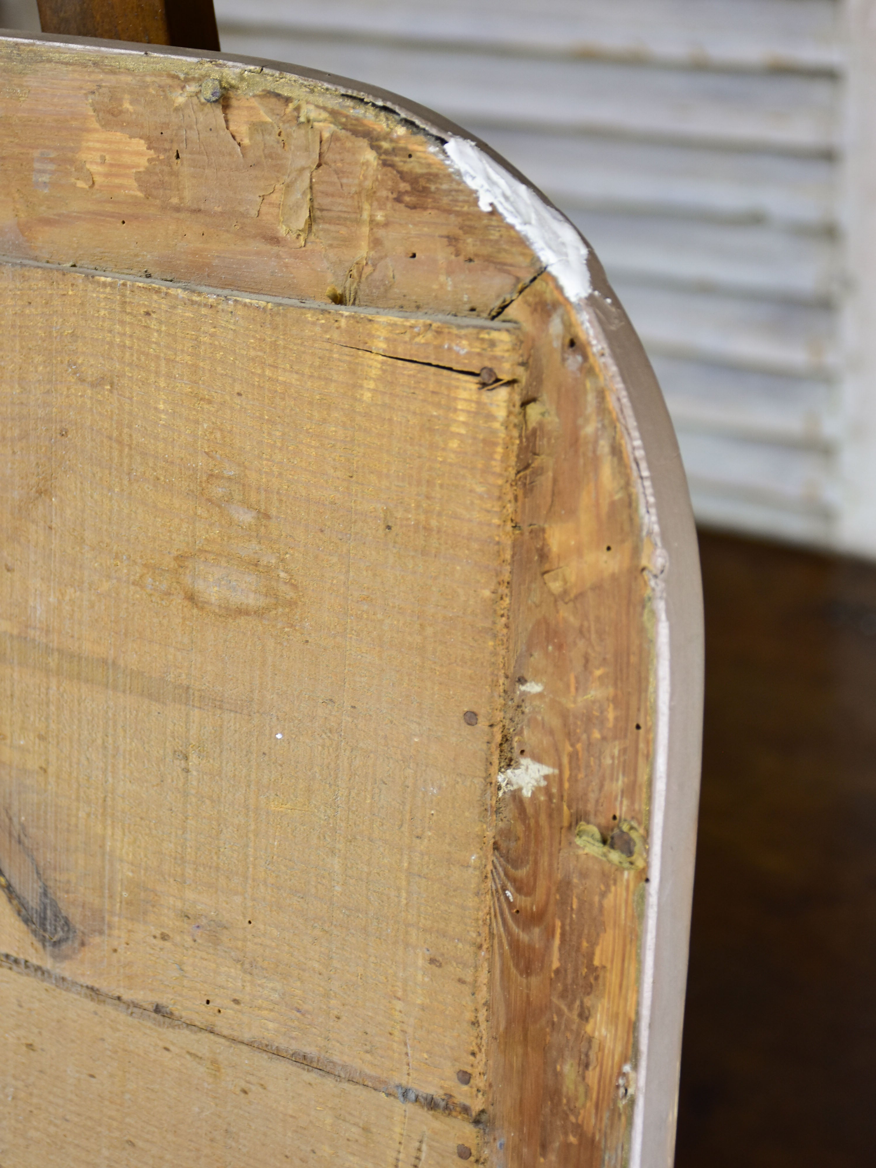 Antique French Louis Philippe mirror with silver frame