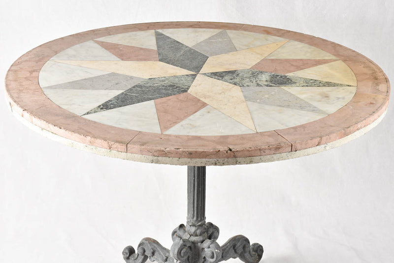 Superb 19th century mosaic stone table 39¾"