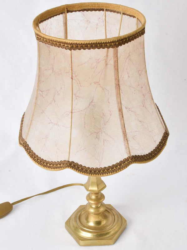 Scalloped fine vellum console lamp