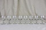 SEVEN early 20th Century crystal wine glasses