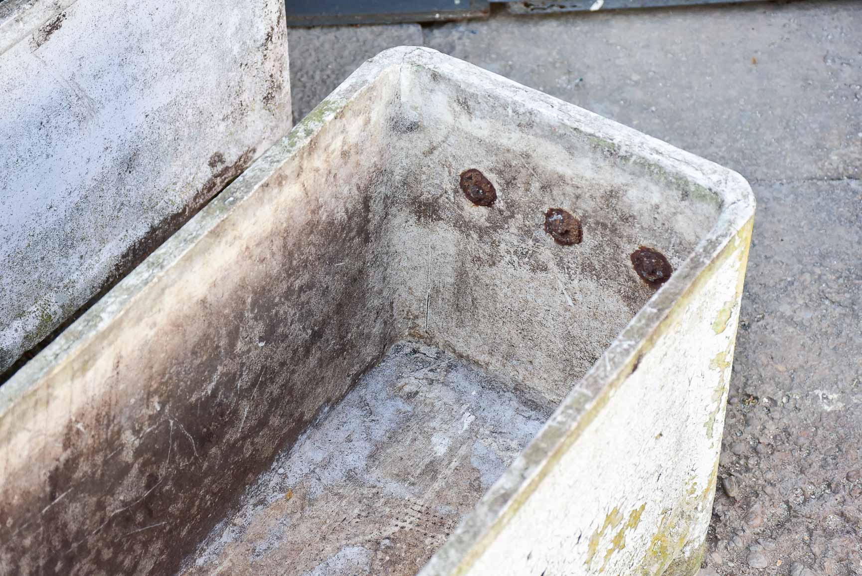 Pair of mid-century French rectangular garden planters / window boxes - Chanal Paris