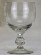 SEVEN early 20th Century crystal wine glasses