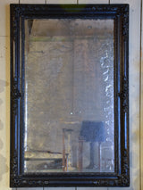 Antique Napoleon III mirror with black frame