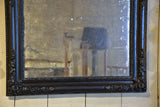Antique Napoleon III mirror with black frame 31” x 46 ¾''