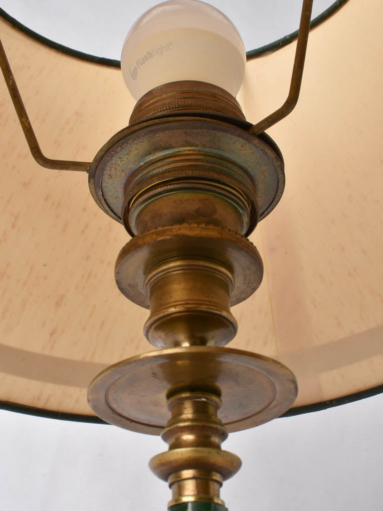 Small vintage table lamp - dark green 17¼"