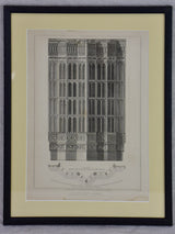 Collection of four English architectural engravings of cathedrals, churches and chapels 12¼ x  10¾""