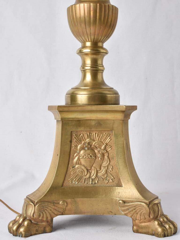 Very tall altar candlestick lamp 47¼" Chez Pluie