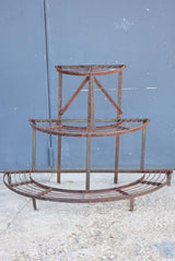Mid century French plant stand - three tier semi-circle