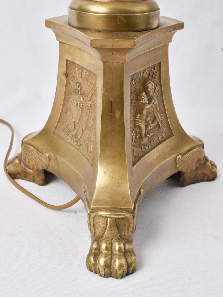 Very tall altar candlestick lamp 47¼"