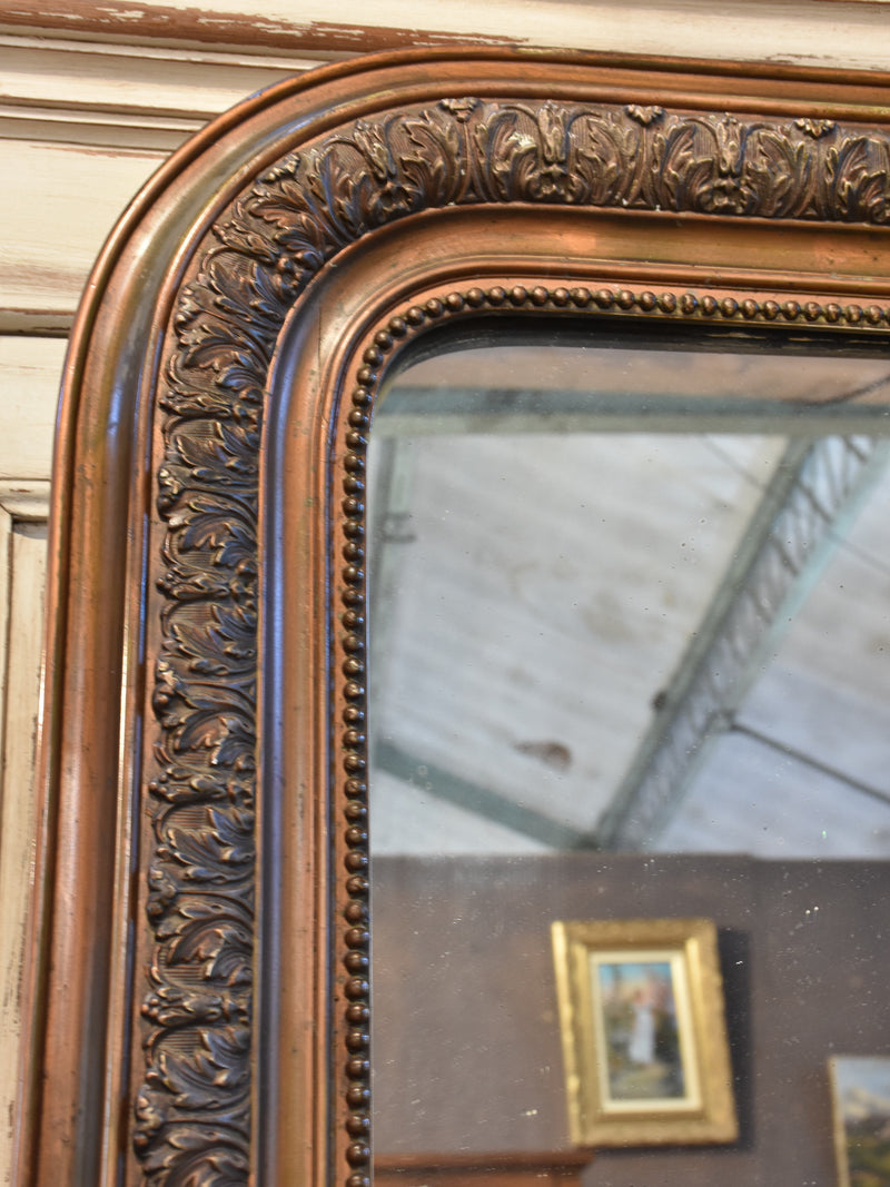 Mirror, Louis Philippe, dark gilded, 19th-century