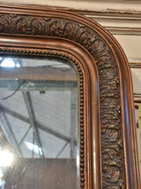 Mirror, Louis Philippe, dark gilded, 19th-century