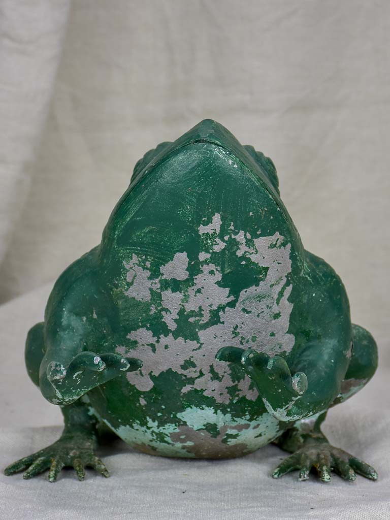 Mid century sculpture of a frog - aluminium