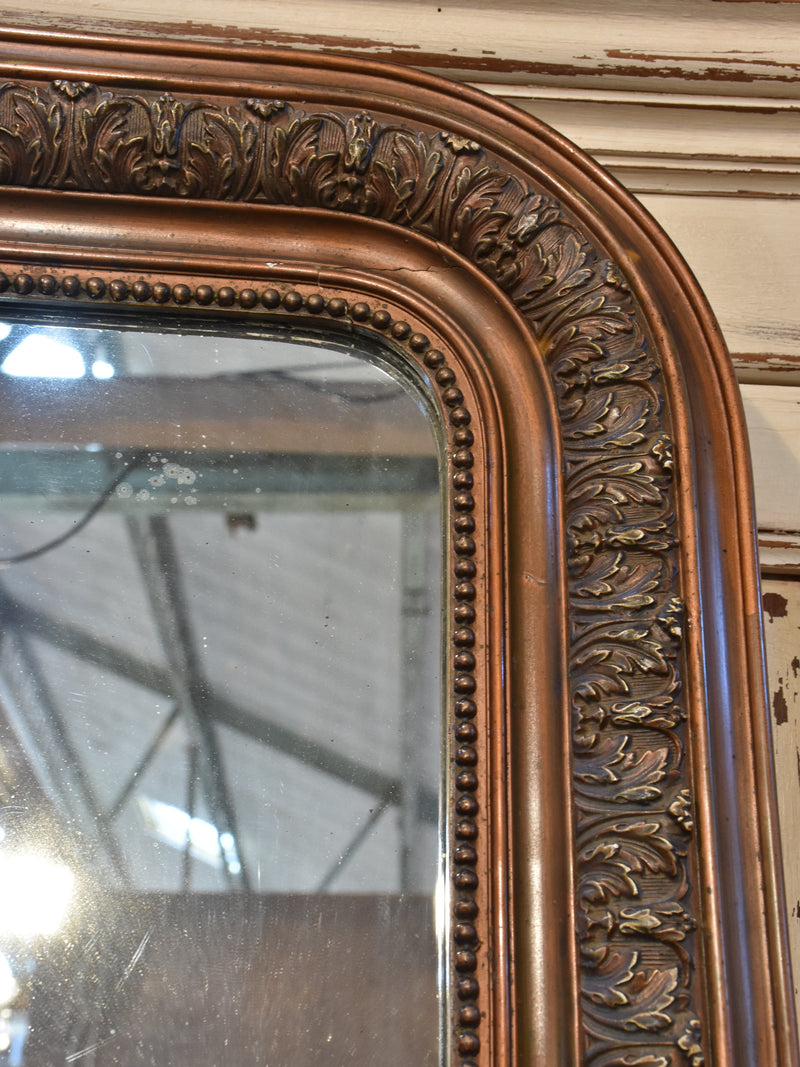 Mirror, Louis Philippe, dark gilded, 19th-century