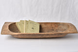Authentic rustic wooden dough bowl
