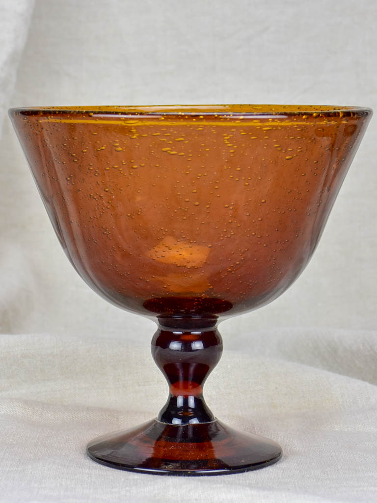 Antique Biot blown glass cup / vide poche