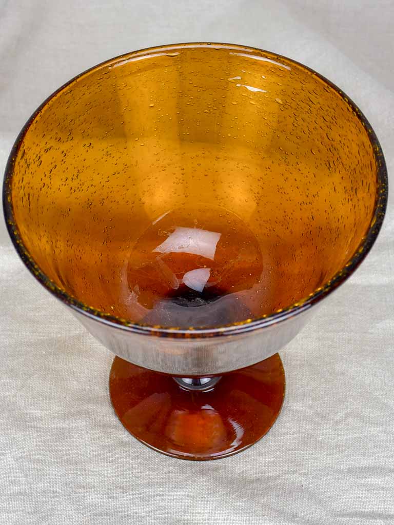 Antique Biot blown glass cup / vide poche