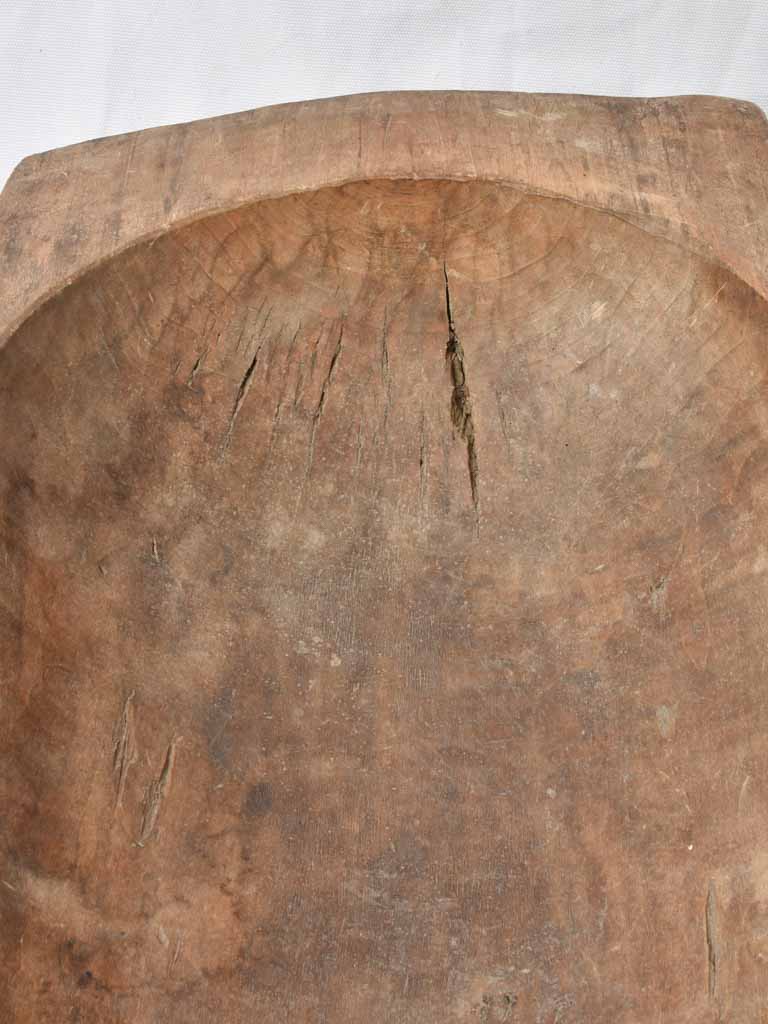 Primitive aesthetic wooden dough bowl