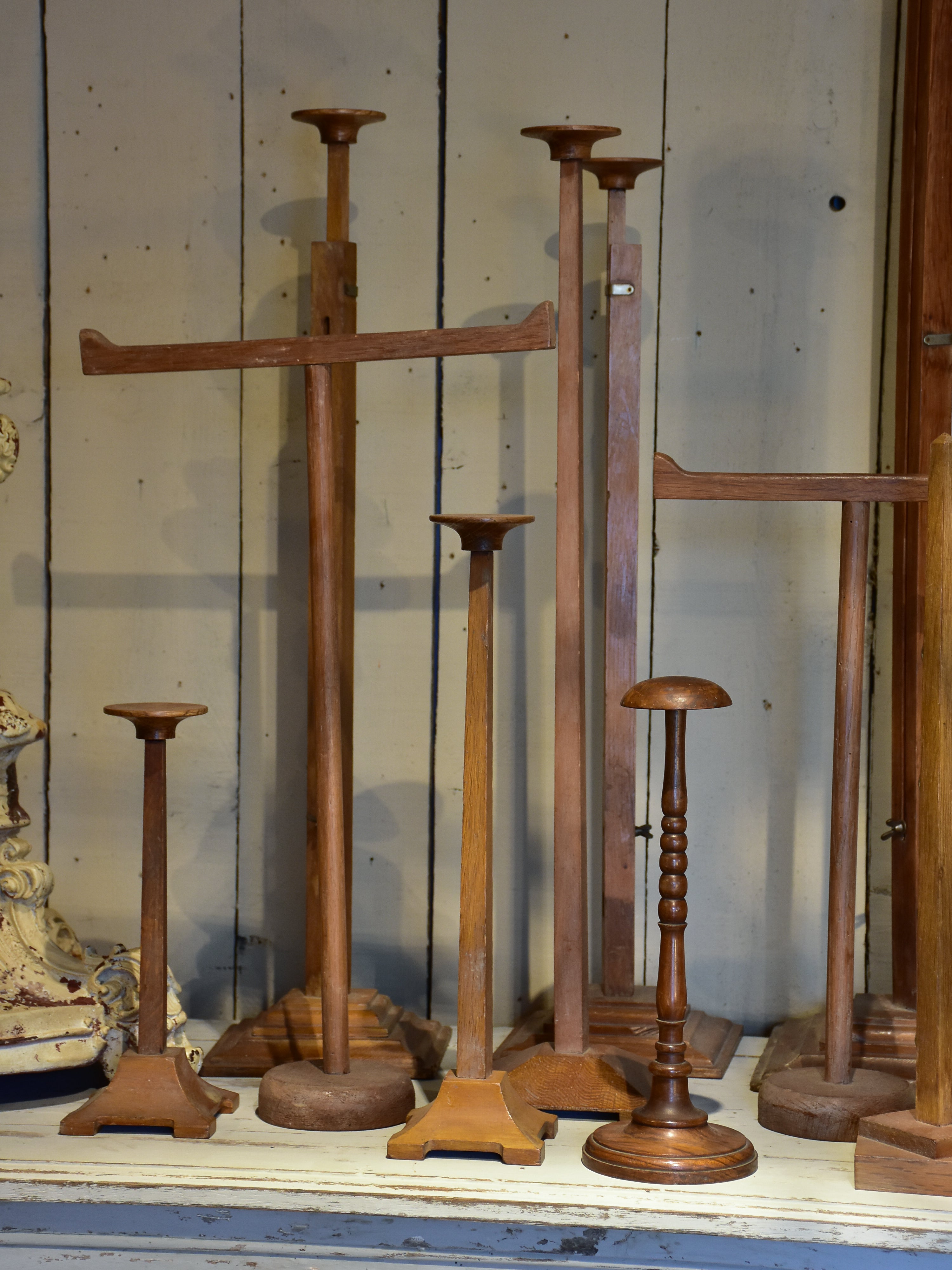 Collection of vintage French hatstands