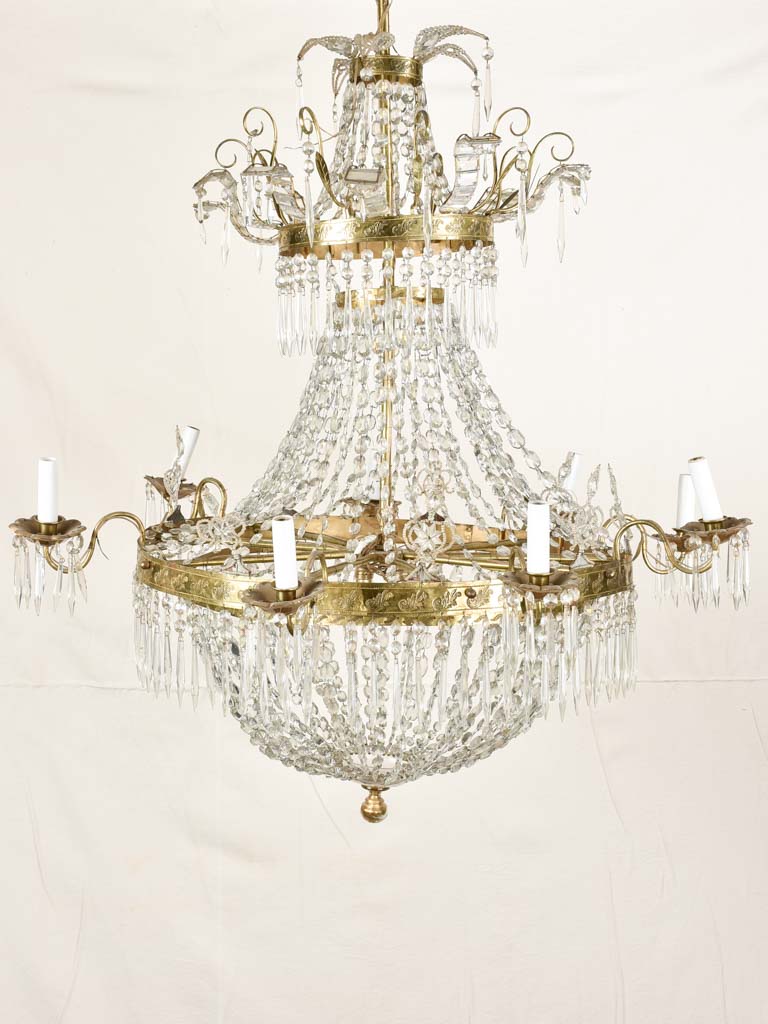 Antique Spanish Crystal Chandelier