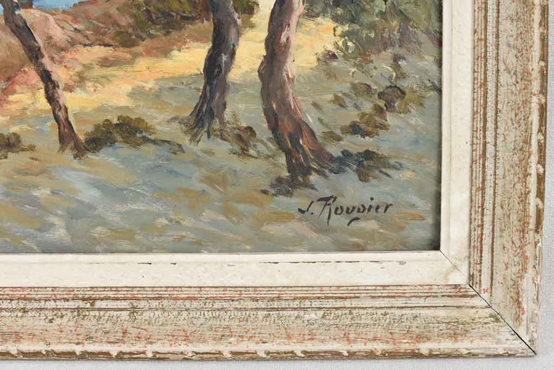 Vintage Mediterranean landscape - Signed J.Rougier - 22¾" x 36½"