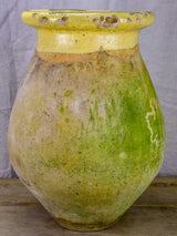 Small 19th Century French Biot jar with yellow glaze 19¾"