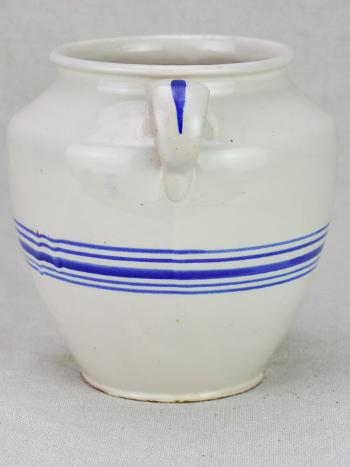Small blue and white preserving pot7"