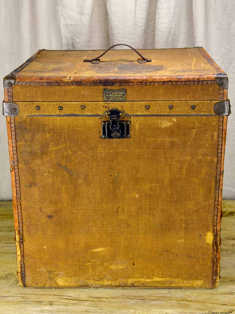 Rustic 19th Century jute hat box