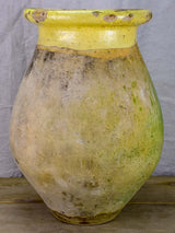 Small 19th Century French Biot jar with yellow glaze 19¾"