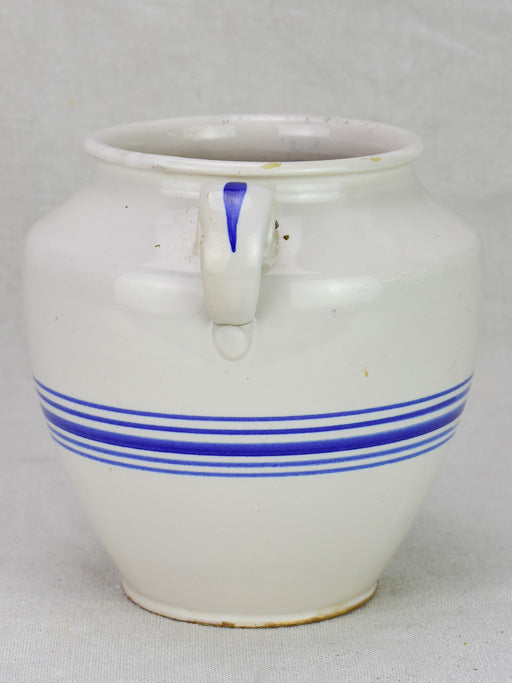 Small blue and white preserving pot7"