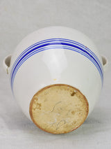 Small blue and white preserving pot7"