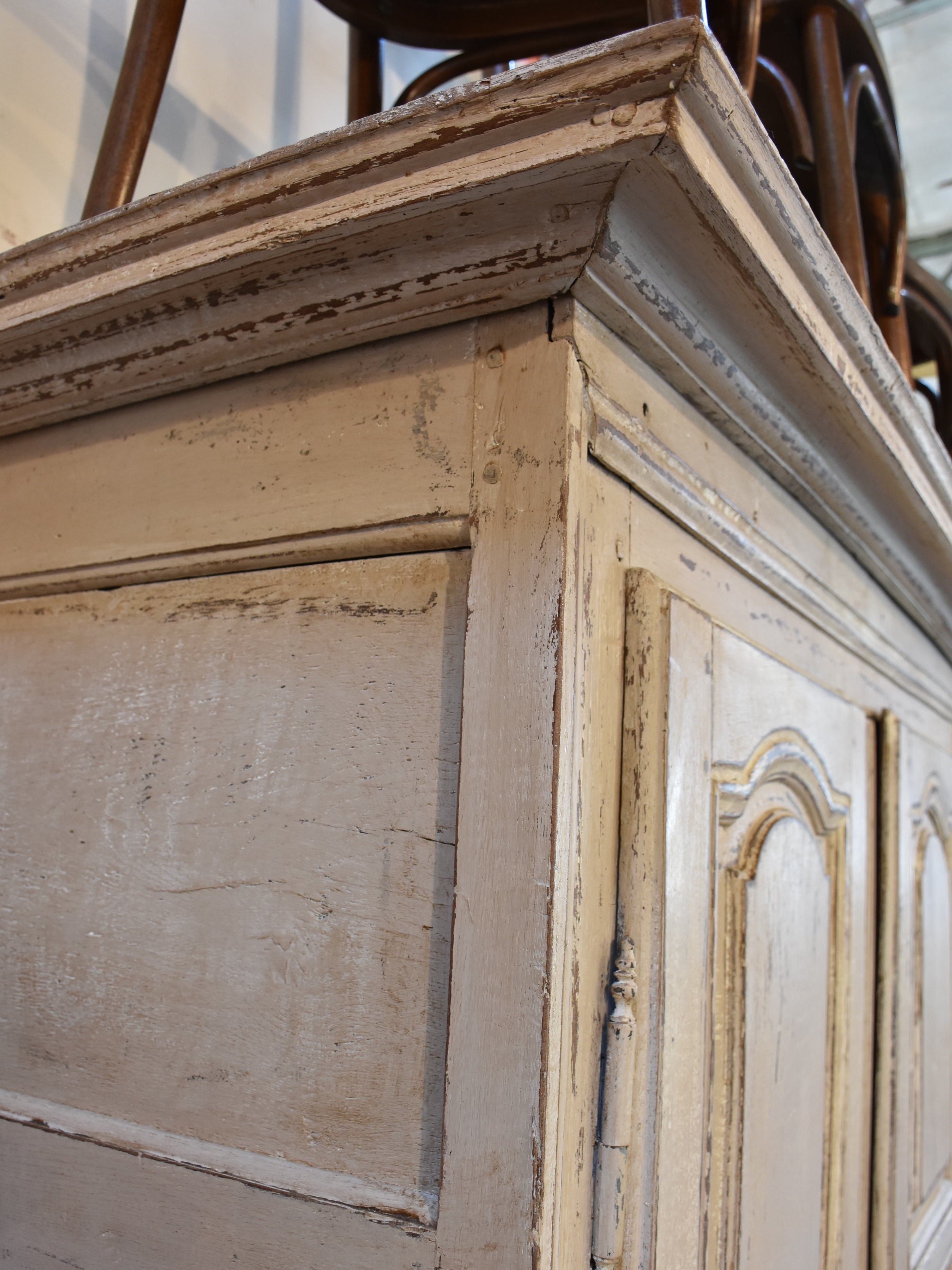 Armoire, country, beige patina, 18th-century
