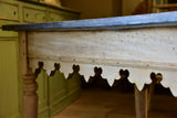 Antique French butcher's table with zinc top