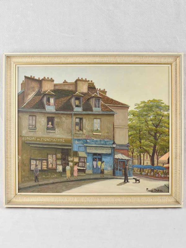 Antiquated Vibrant Parisian Streetscape Painting