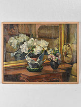Early 20th Century still life oil on canvas Bouquet de fleurs by Marguerite Allar (1899-1974) - 26½" x 32¾"