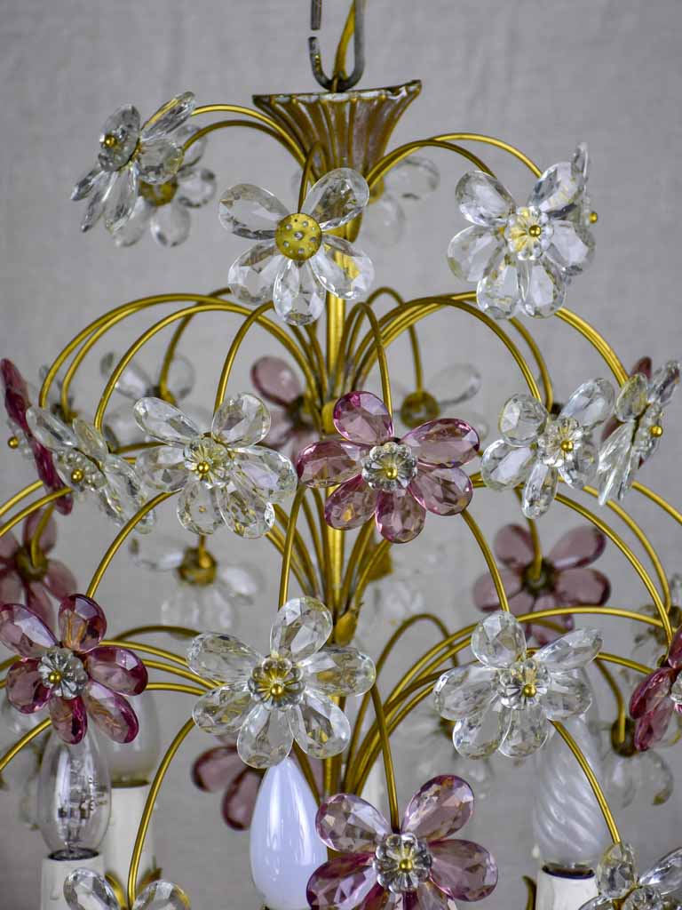 1960's /70's Maison Bagues style daisy chandelier - 18" high