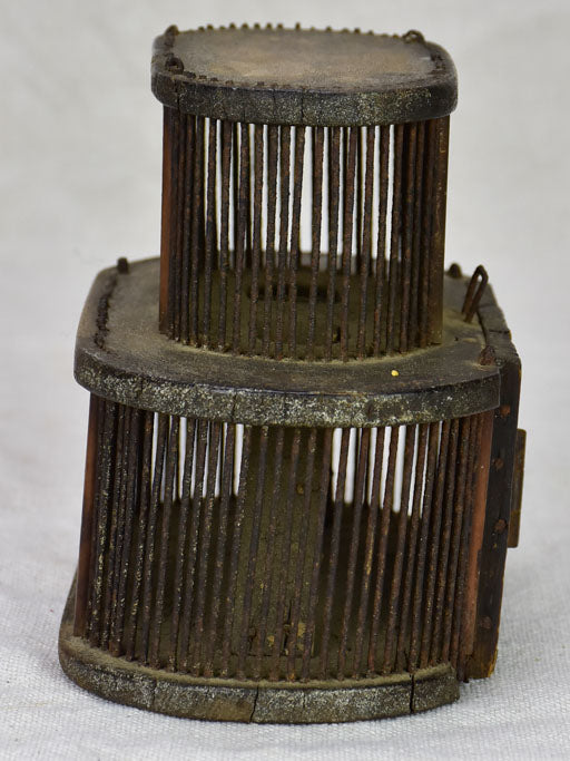 Miniature 19th Century French cricket insect cage 5"