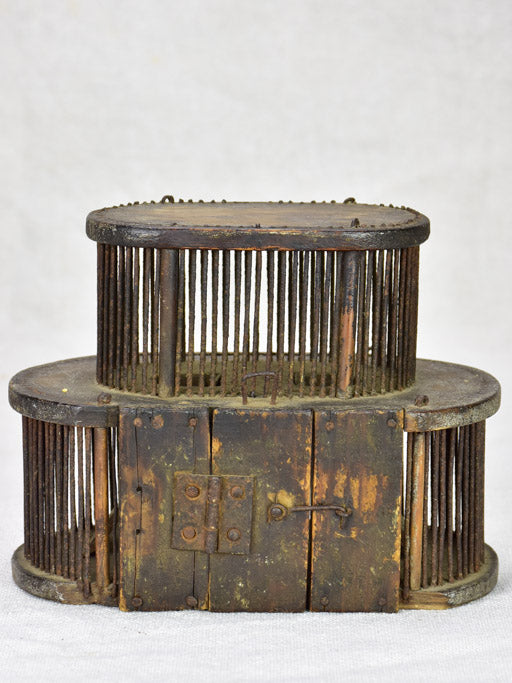 Miniature 19th Century French cricket insect cage 5"