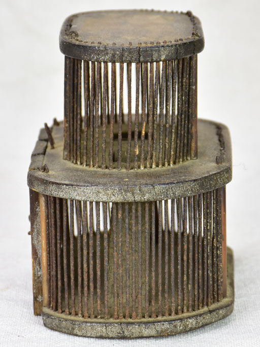 Miniature 19th Century French cricket insect cage 5"
