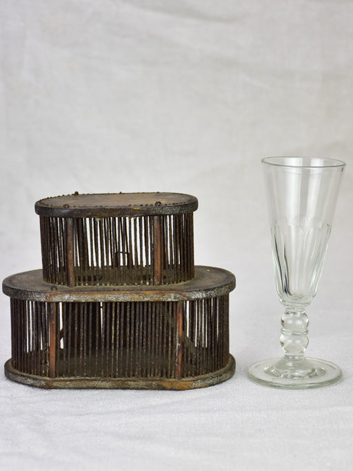 Miniature 19th Century French cricket insect cage 5"