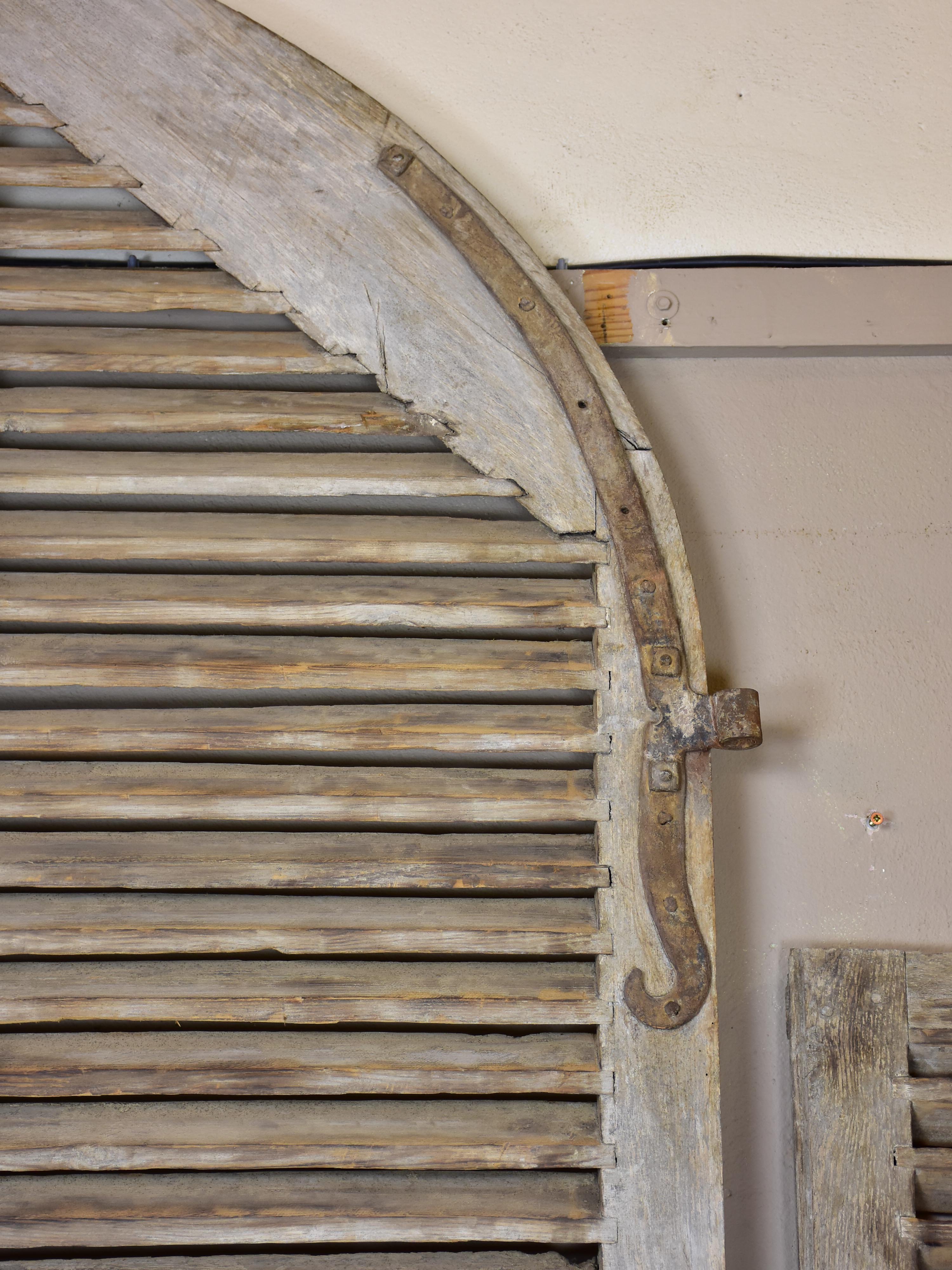 Large curved 18th century shutters from a French chateau