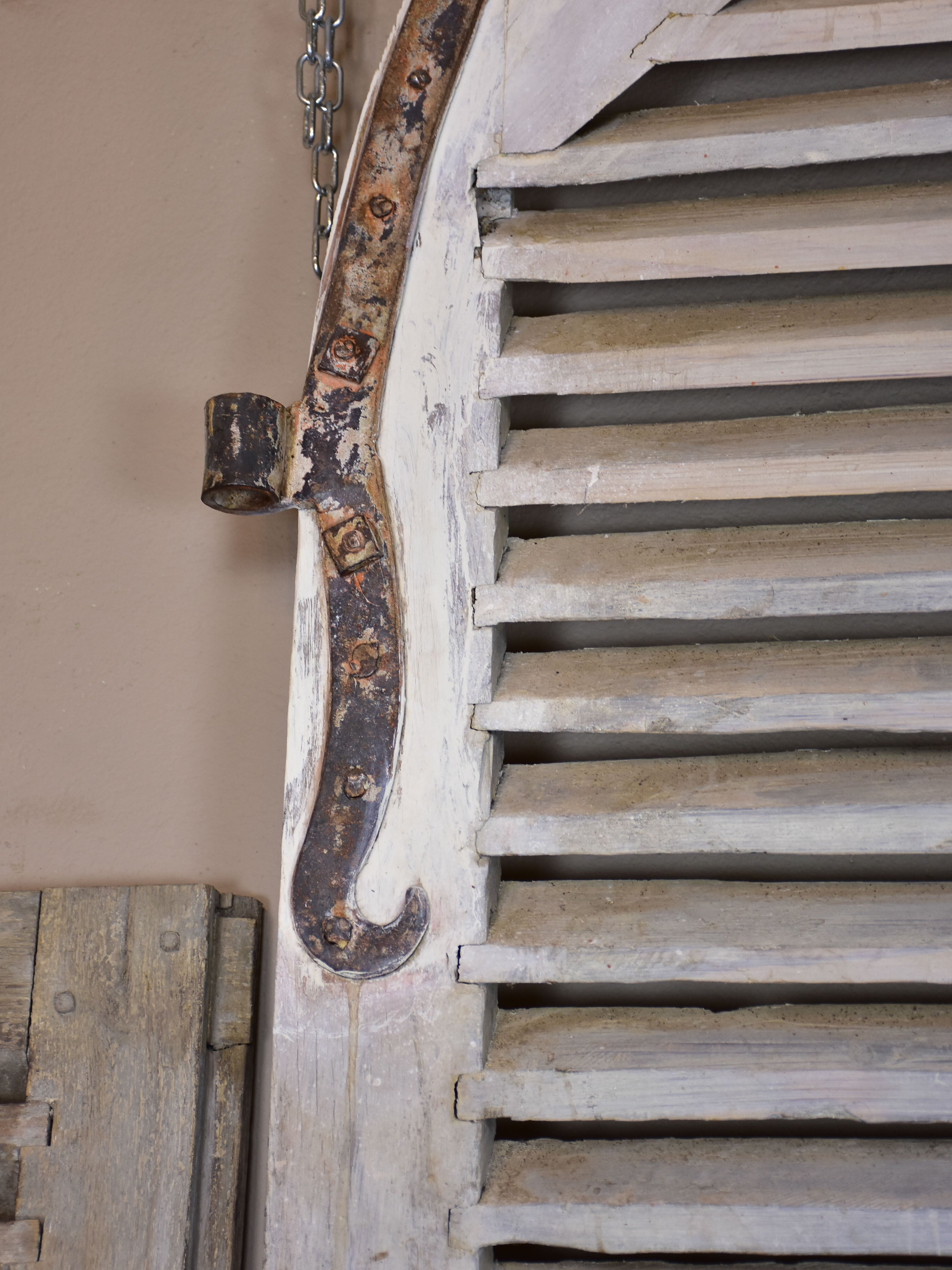 Large curved 18th century shutters from a French chateau