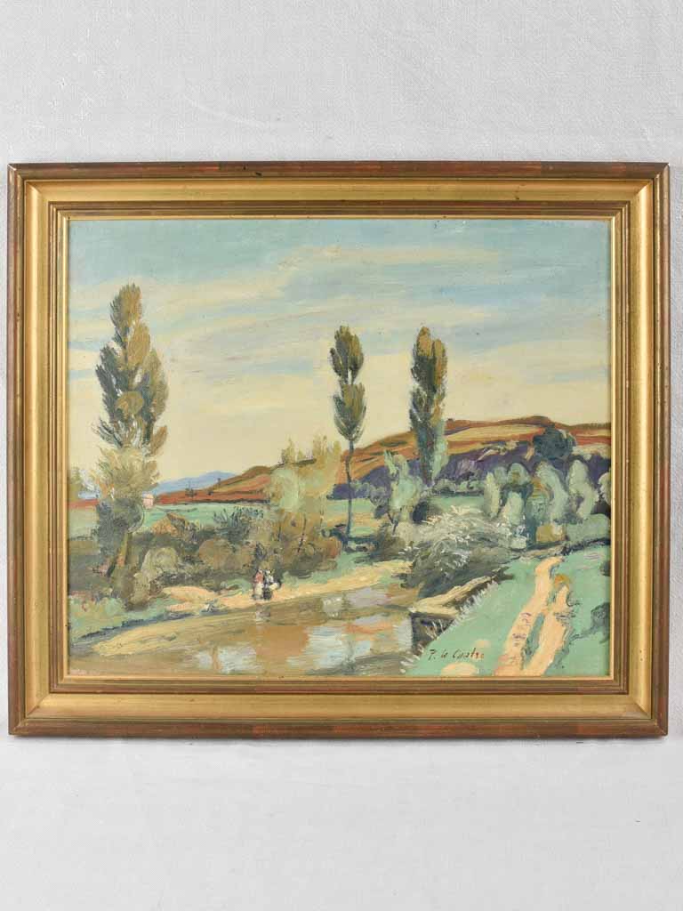 Provence Landscape painting -  Paul de Castro (1882-1940) - 22" x 25½"