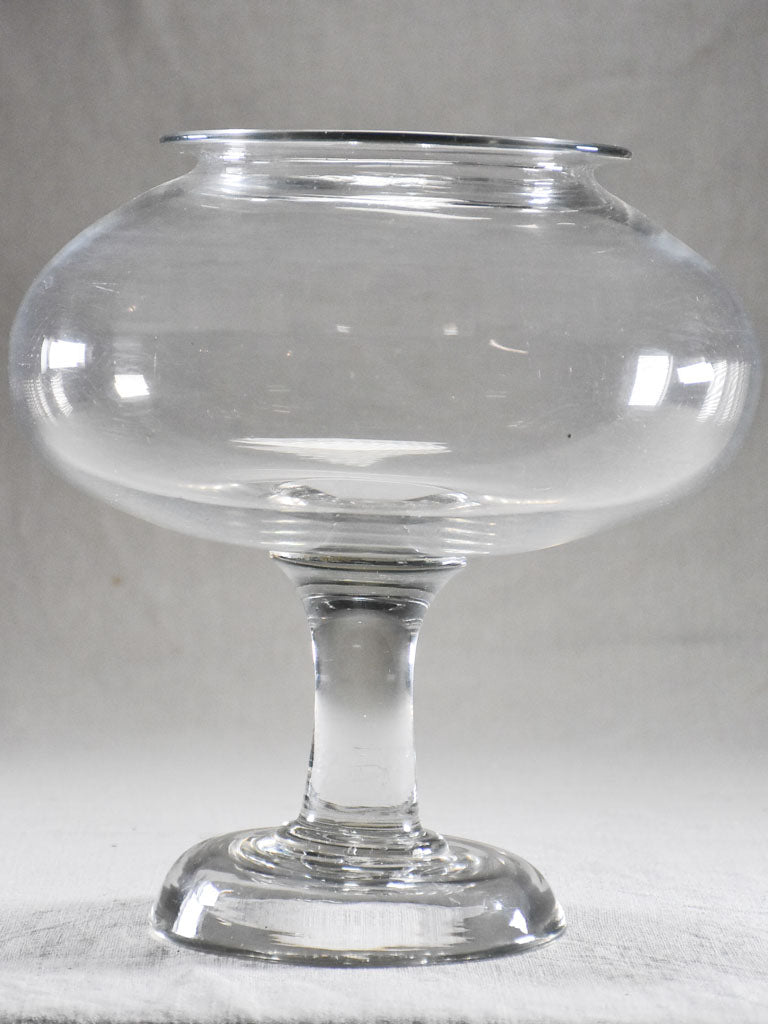 Antique French blown glass apothecary jar 10¾"