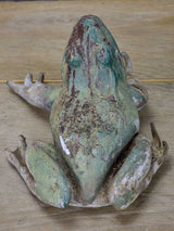 Antique French metal garden frog - 19th Century