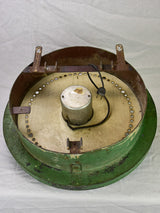 Large antique French industrial clock - green zinc 24½"