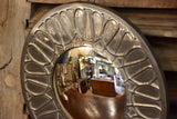 Small mid-century round mirror 11” diameter