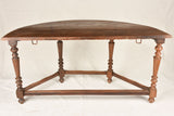 Pair of demi-lune console tables 60¾"
